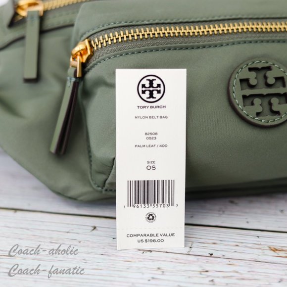 NWT Tory Burch 82508 Nylon Belt Bag Fanny Pack Crossbody in Palm Leaf - Picture 10 of 10